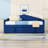 Twin Size Upholstered Daybed with Pop-Up Twin Trundle and Built-in Charging Ports