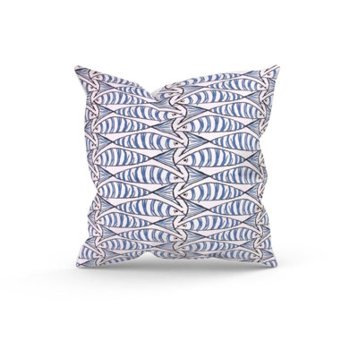 Animal Print Blue And White Cushion Cover