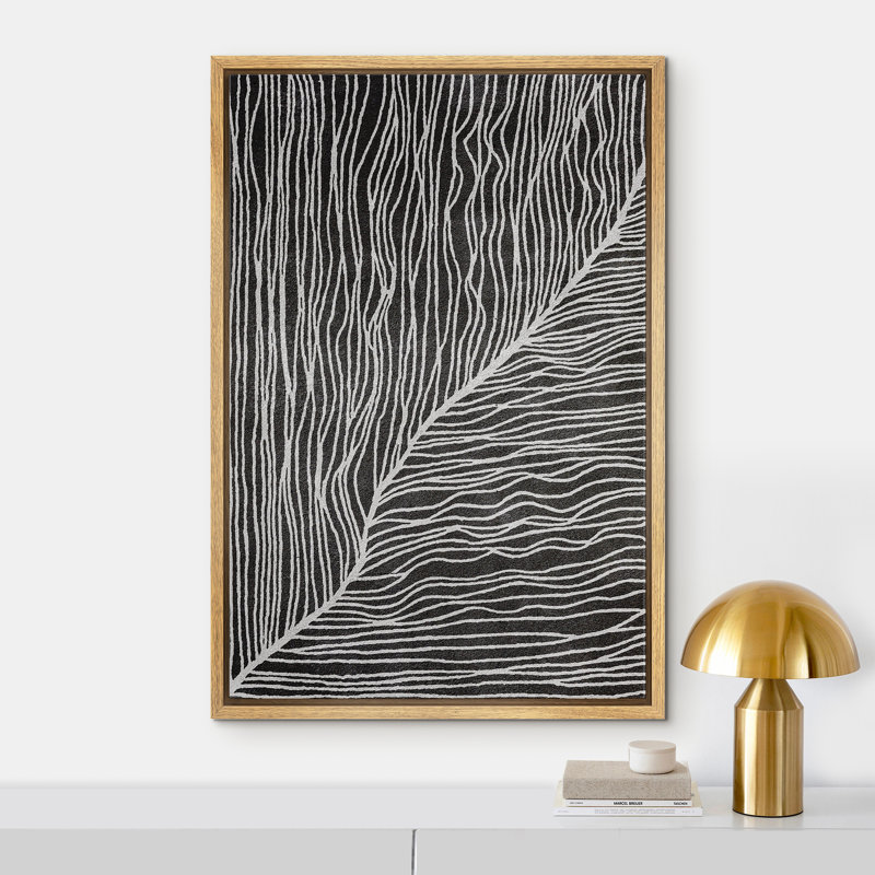 Œuvre d'art abstraite - reproduction sur toile avec cadre flottant