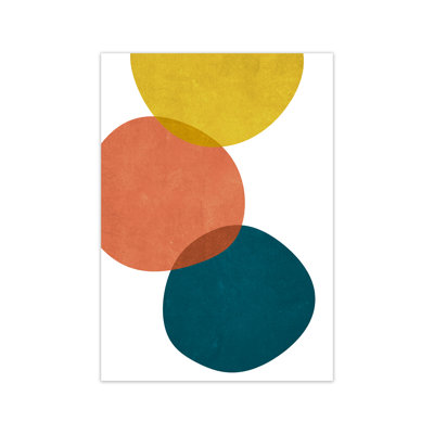 Yellow Red Blue Abstract Original - Print