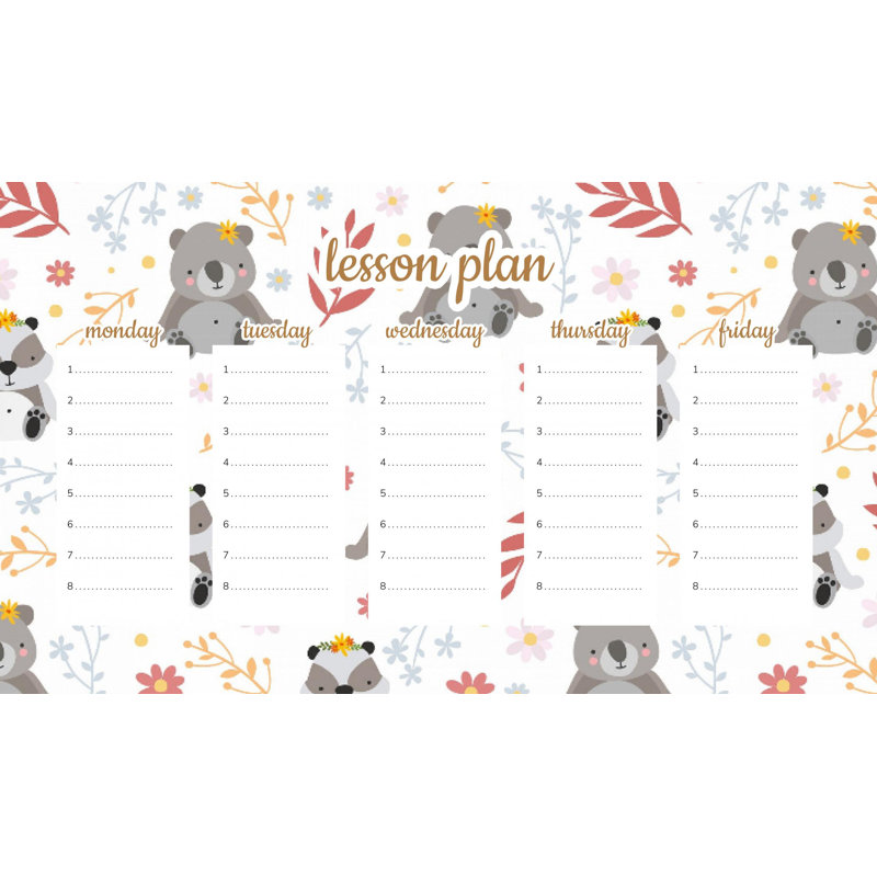 Magnetic Lesson Plan Cute Pandas and Koalas