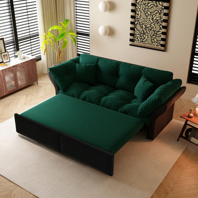Lit convertible 3-en-1 de 74,8 po, multifonctionnel et confortable, peu encombrant, velours d'apparence moderne de 74,8 po, assise confortable, structure, installation simple et rapide