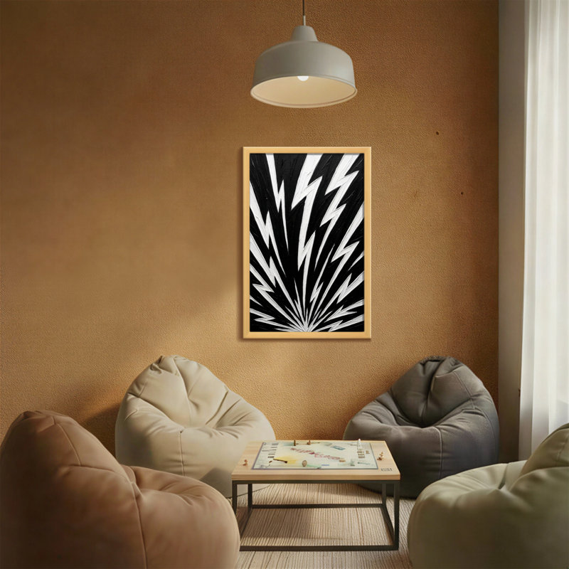 Impression abstraite sur toile, H 18 po x l 12 po