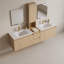 Meuble-lavabo double 72 po avec armoire supérieure, lavabo en céramique et conception sans poignée 72 po-132949835-132949839