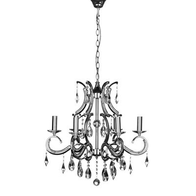 Alfredo 6 - Light Candle Style Chandelier