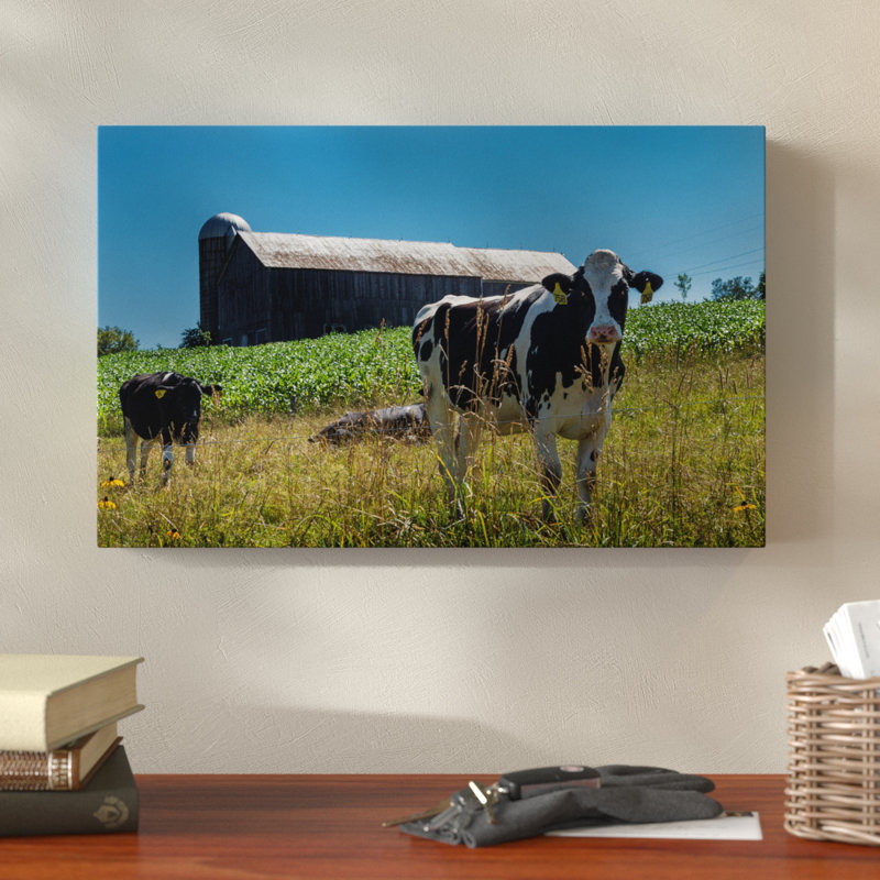 « laiterie farm rustique », reproduction d’impression sur toile tendue, H 12 po x l 19 po x P 2 po