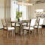 Ensemble de table de salle à manger extensible 7 pièces pour 6 personnes, table de cuisine rectangulaire avec 6 chaises rembourrées, chaises de salle à manger à dossier courbé pour la salle à manger (espresso)