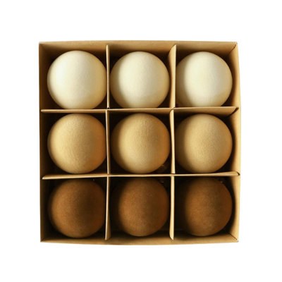 9 pièces boules de Noël en velours ornements d'arbre de Noël floqués boules en plastique décorations de Noël décorations suspendues arbre de Noël 3,15 pouces