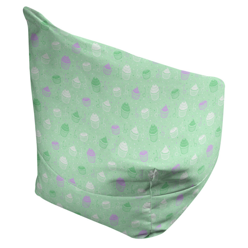 Petite chaise à sacs à billes & Leffel, H 120 po x l 2 po x P 60 po, Vert / Mauve, Pas de bourre