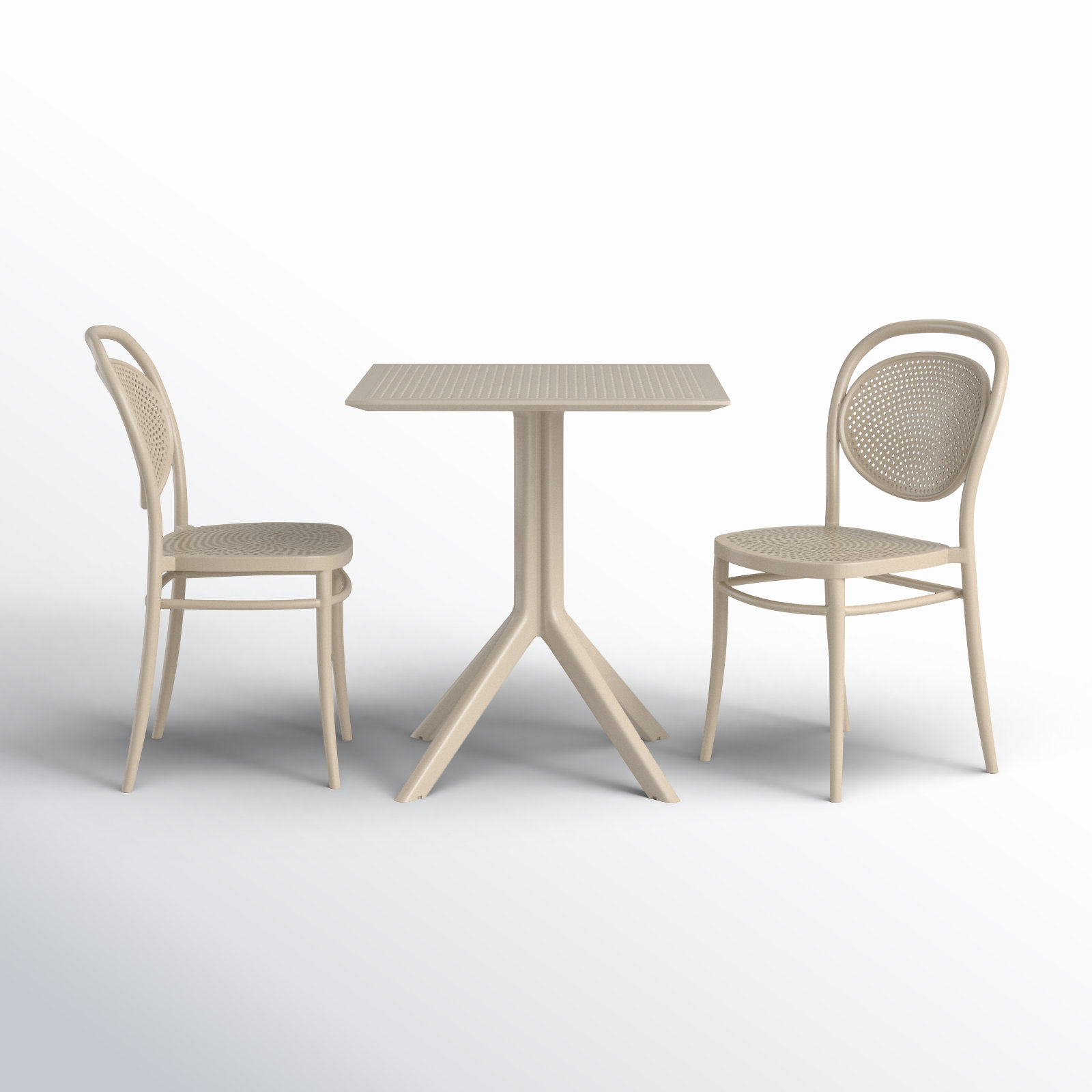 Farrah 28" Patio Bistro Set, Taupe