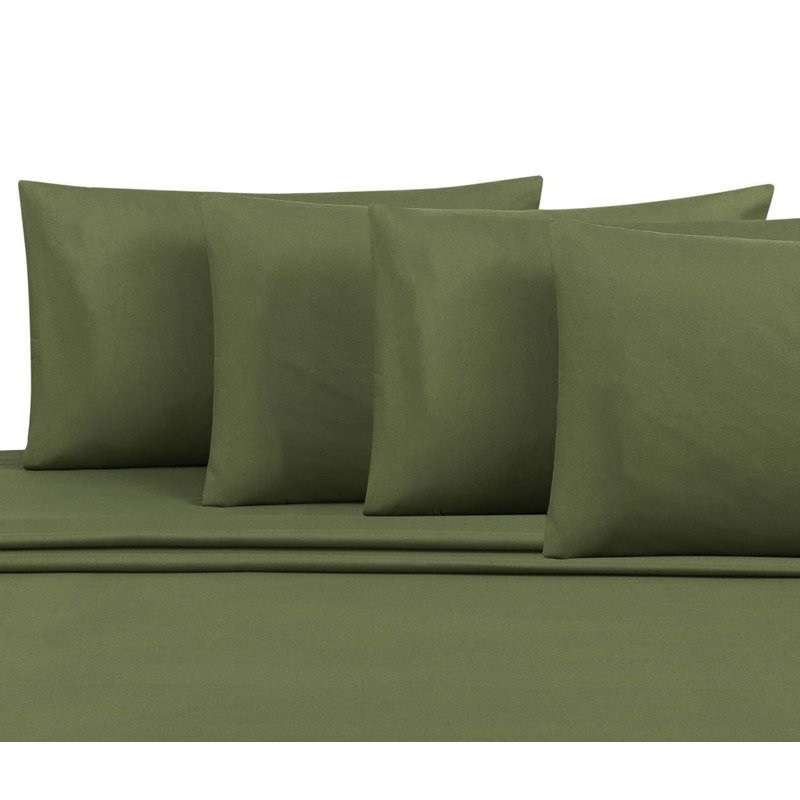 Jaree 6-Piece Rayon Hotel Sheet Set, California King, Sage