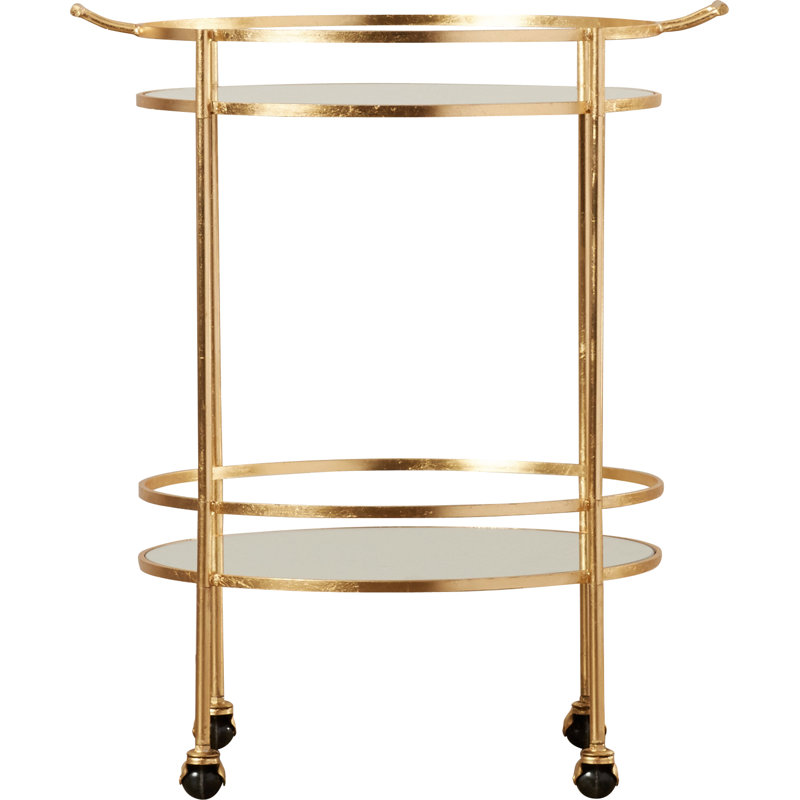 Oxendine Metal Bar Cart, Gold