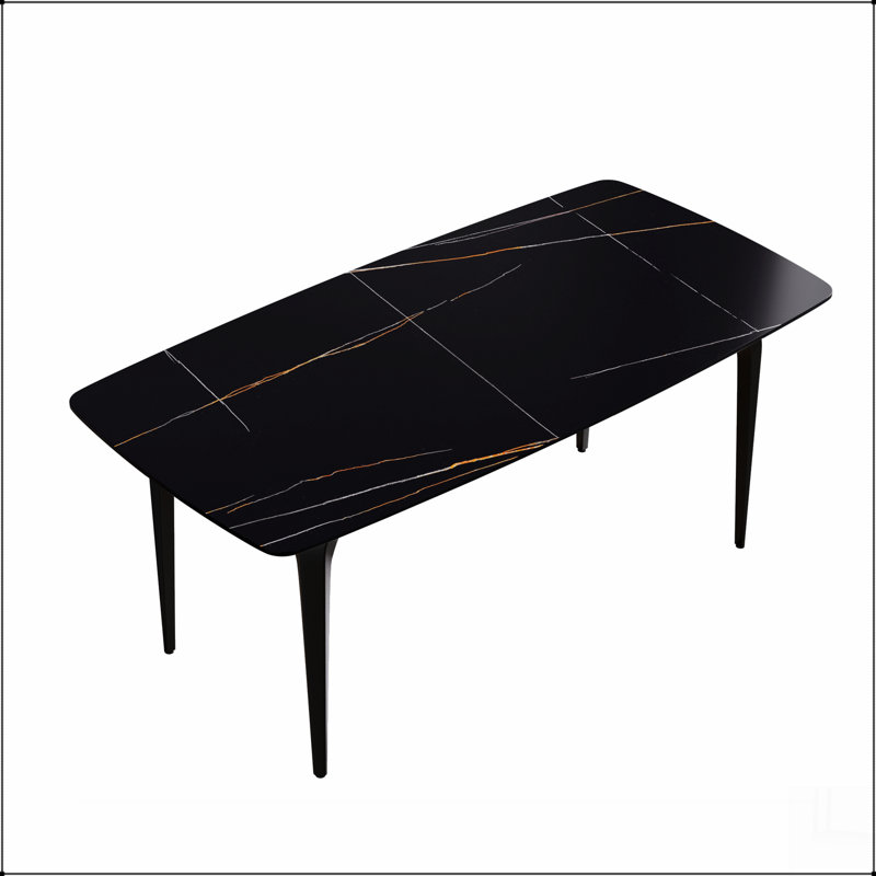 Table de salle à manger 70,87 po, Noir