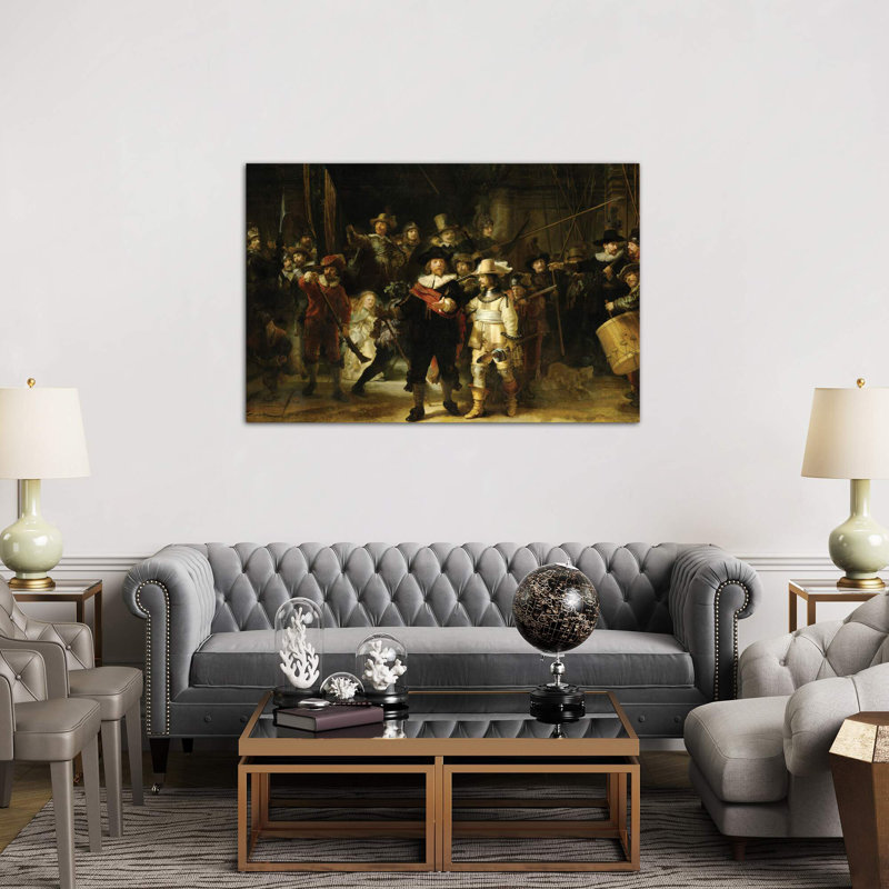 The Night Watch (Militia Company Of District Ii Under The Command Of Captain Frans Banninck Cocq), 1642 by Rembrandt Van Rijn - Painting on Canvas
