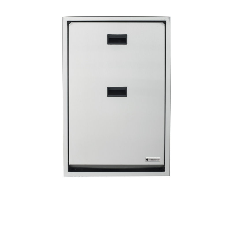 Vertical Recessed Stainless Steel Changing Station