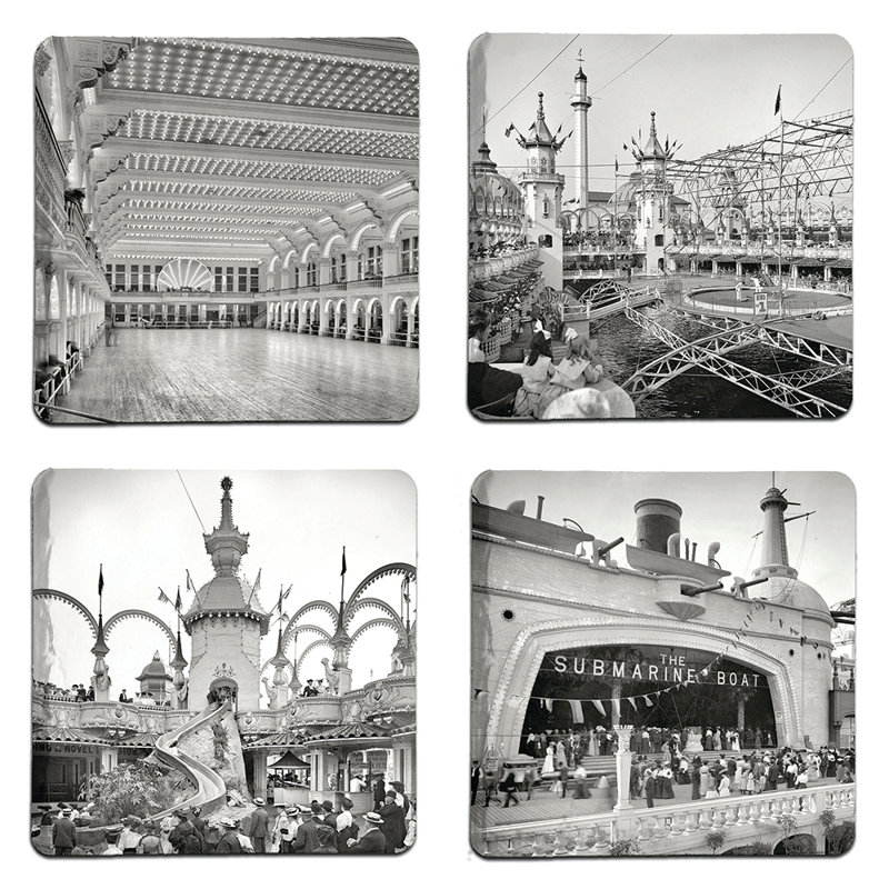 Sous-verre historique en pierre de Coney Island