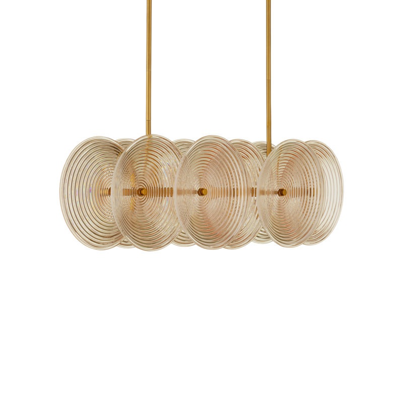 Whirlwind 10 - Light Chandelier, Pale Yellow