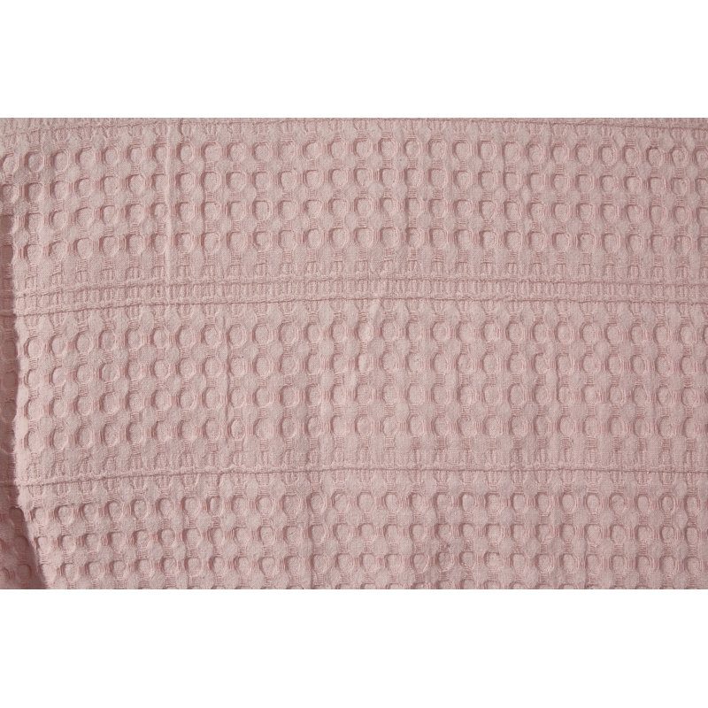 100% coton, couverture Premium Double Pique, 86,6 po x 94,5 po | 300 g / m², lavable en machine à 86 ° F, repassable | Couleur poudre douce, parfaite pour les salons ou les chambres confortables, confort et style luxueux