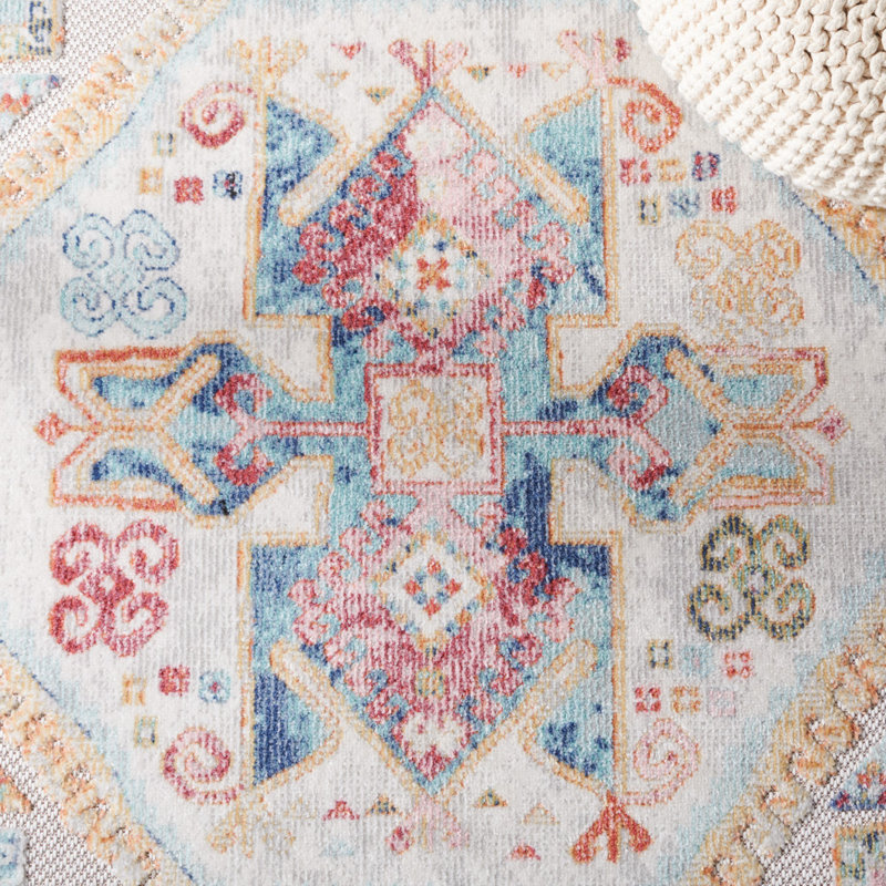 Tapis d'intérieur / extérieur Edneyville Performance Southwestern, Rond 6 pi