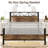Bed Frame with Tall 51.2 Inch Industrial Headboard, Platform Bed Frame with Strong Metal Support, Solid and Stable, Noise Free, No Box Spring Needed, Easy Assembly-1180905693-1205063143