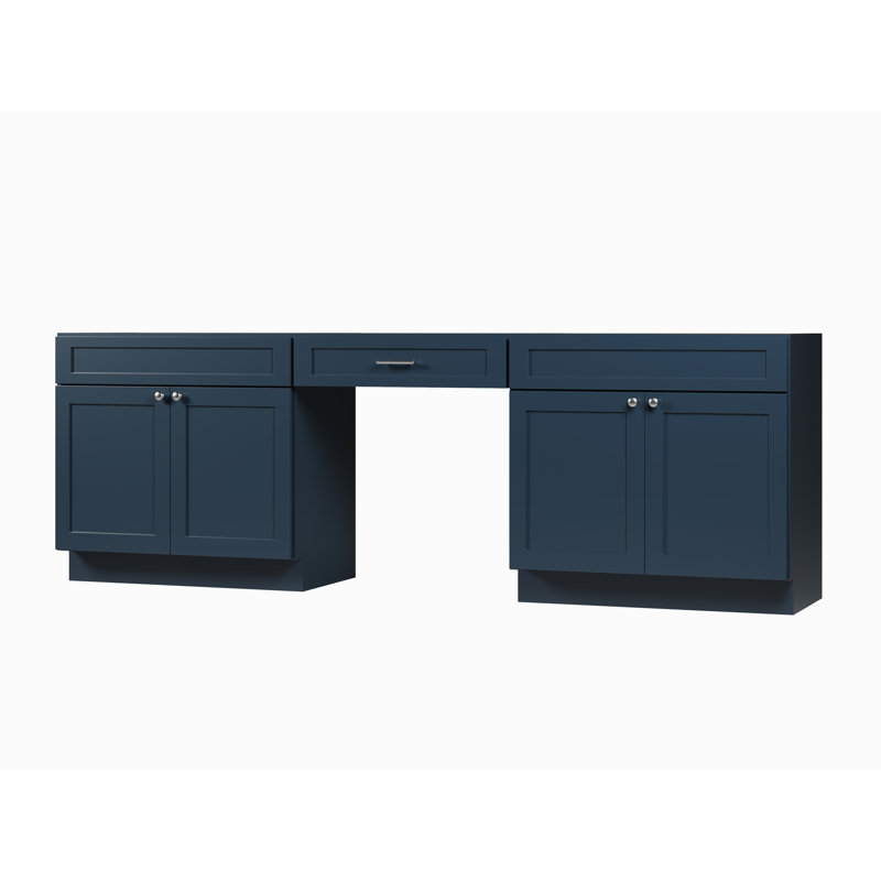 Base de meuble-lavabo double 102 po seulement, Bleu