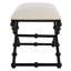 Iron Polyester Upholstered Bench