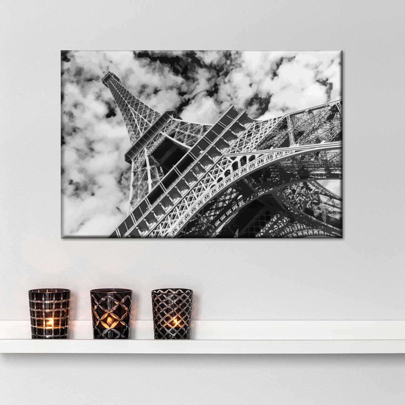 Eiffel Tower Cloudscape Canvas Print, 8" H x 12" W x 1" D