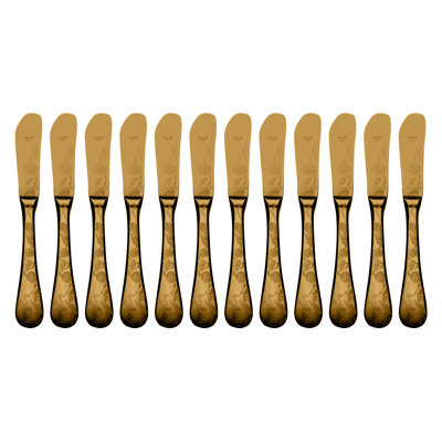 Venere Butter Knife - 12 Pieces - Gold