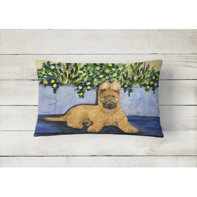 Briard Outdoor Reversible Throw Pillow