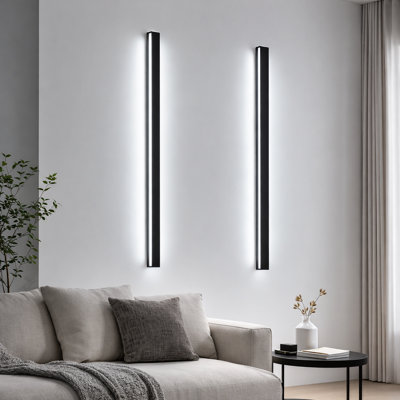 Danazia Black LED Flush Mounted Sconce