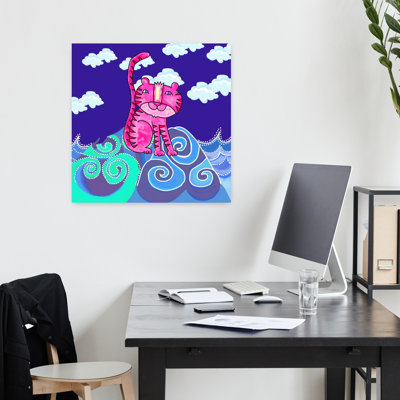 Contemporary Art Whimsical Contemporary Tiger Ocean Art