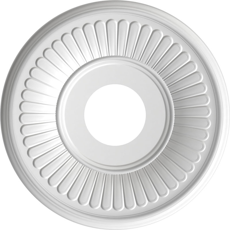 Berkshire Thermoformed PVC Ceiling Medallion, Unfinished, 16" H x 16" W x 1" D