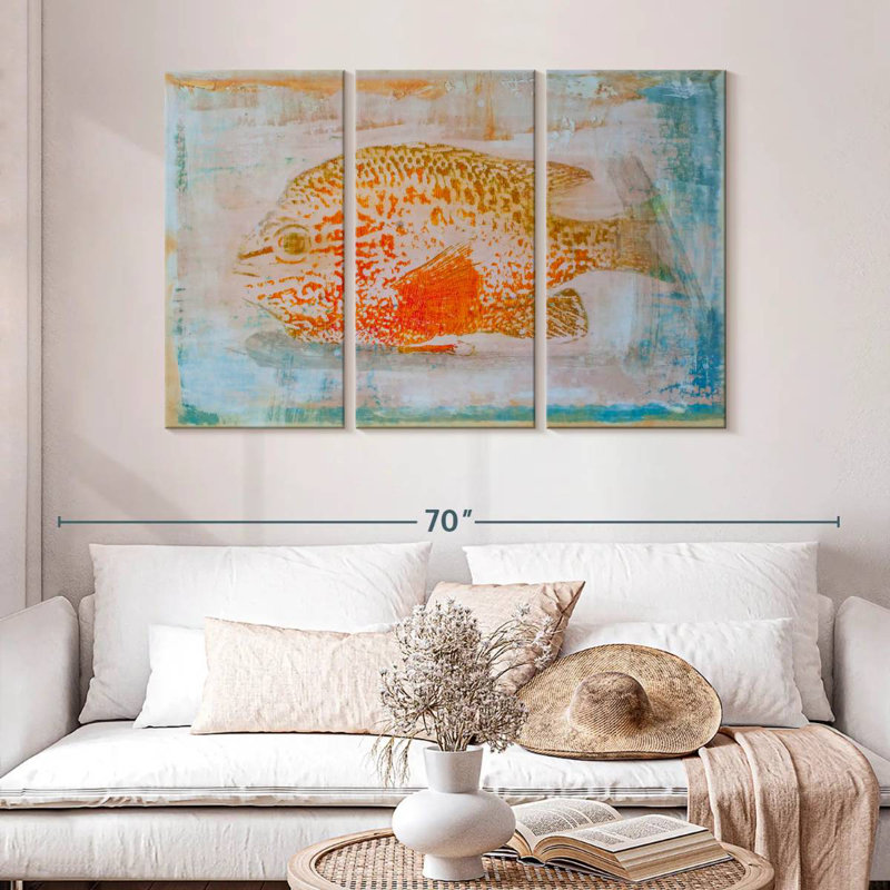 Brampt Orange Sunfish, 32" H x 50" W