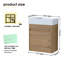  Ensemble de meuble-lavabo mural simple 18 po avec plateau en résine Vico