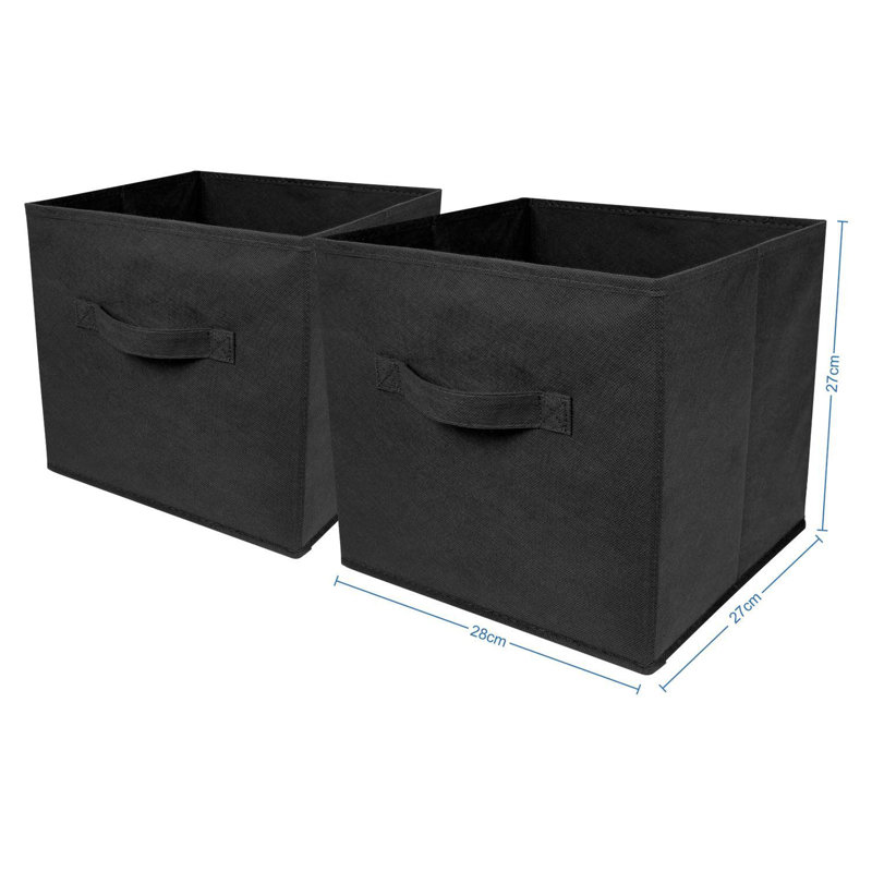 Rebrilliant Fabric Decorative Bin, Black