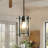 1-Light Modern Dimmable Cylinder Pendant Light with Hand-Blown Clear Glass