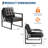 Mid-Century Modern PU Leather Accent Chairs Set of 2 – Upholstered Armchairs – Thick Cushion & Sturdy Metal Frame – Comfortable Seating for Living Room, Bedroom, Office, Reception – Black – 2 Sets, Black PU