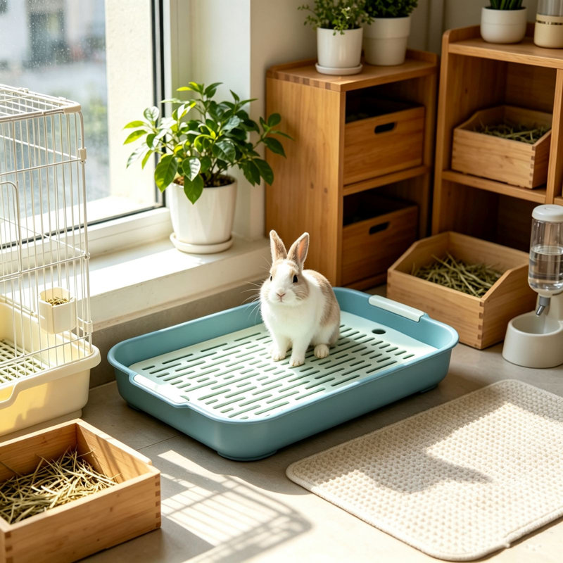 W ood Pets clothinges Hangers Pet Small Litter Potty Box Lasting Toilet Tray For Rabbits Hamster Small Guinea Pig Small Animals Waste Training Foolproof Clean Small Pet Supplies