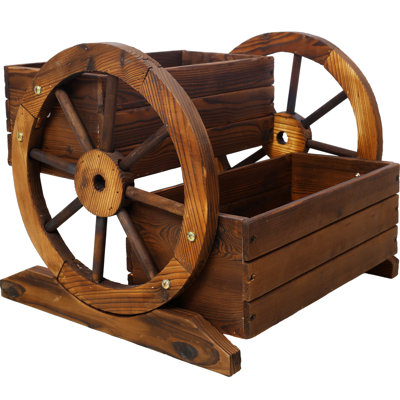Boîte à fleurs en bois, jardinière à roulettes, pot à fleurs pour plantes, légumes, pour l'intérieur et l'extérieur, panier de fleurs en bois pour la décoration du balcon du jardin.