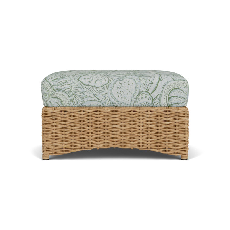 Magnolia Rectangle Outdoor Ottoman Patio Ottoman, Sensibility Spring