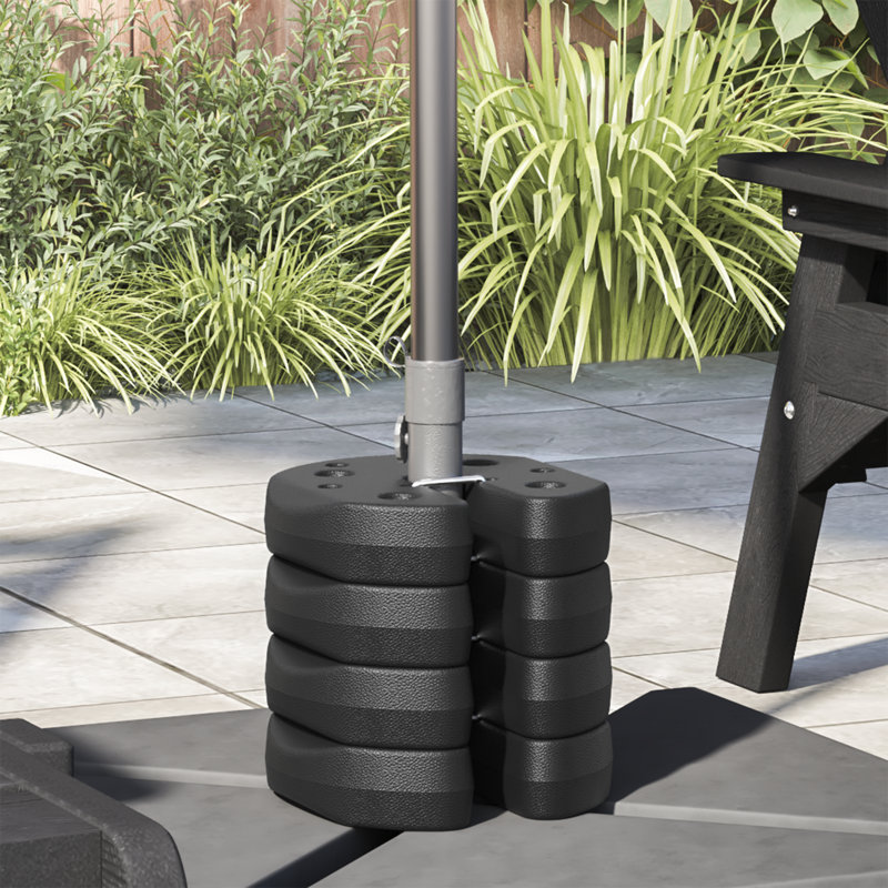 Gazebo Weight Plates Black 220x50 mm Concrete