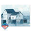 Indigo Barns I, reproduction d'art sur toile tendue sur toile tendue