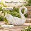 Jardinière de jardin vintage Cygne blanc