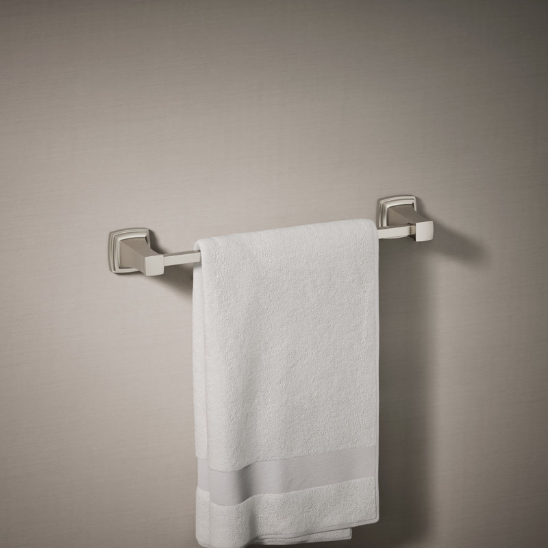 Riff Wall Mounted Towel Bar, Vibrant Brushed Nickel, 18"W
