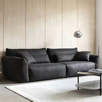 Canapé modulaire noir en polyester