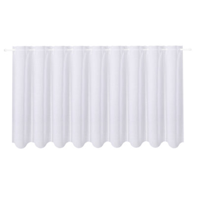 Seka Solid Colour Scalloped Cafe Curtain