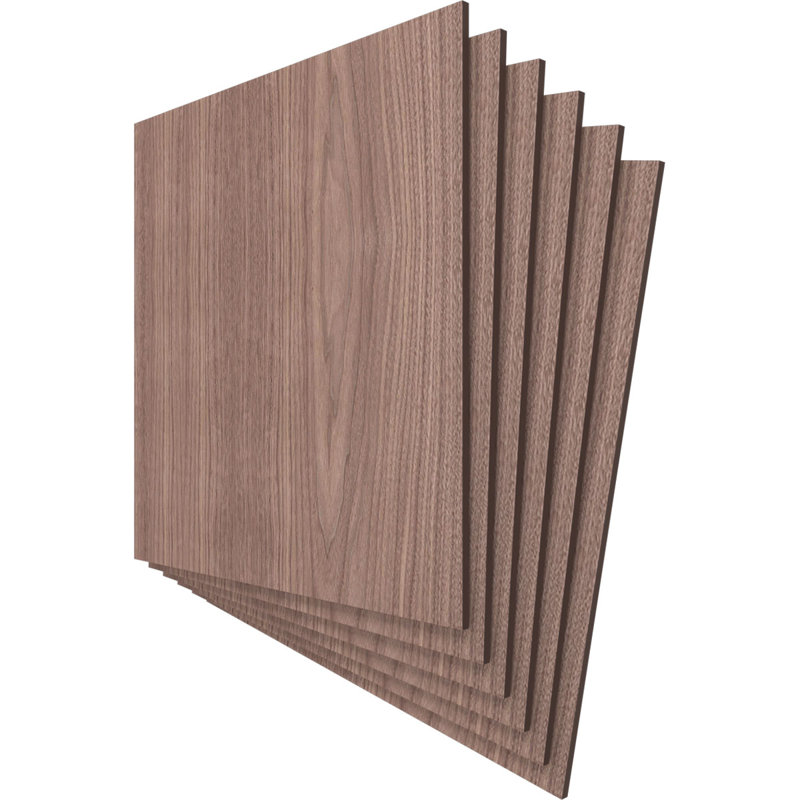Planches en bois, Noyer, H 15,75 po x l 15,75 po x P 0,25 po