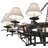 Hansmeier 12 - Light Dimmable Wagon Wheel Chandelier