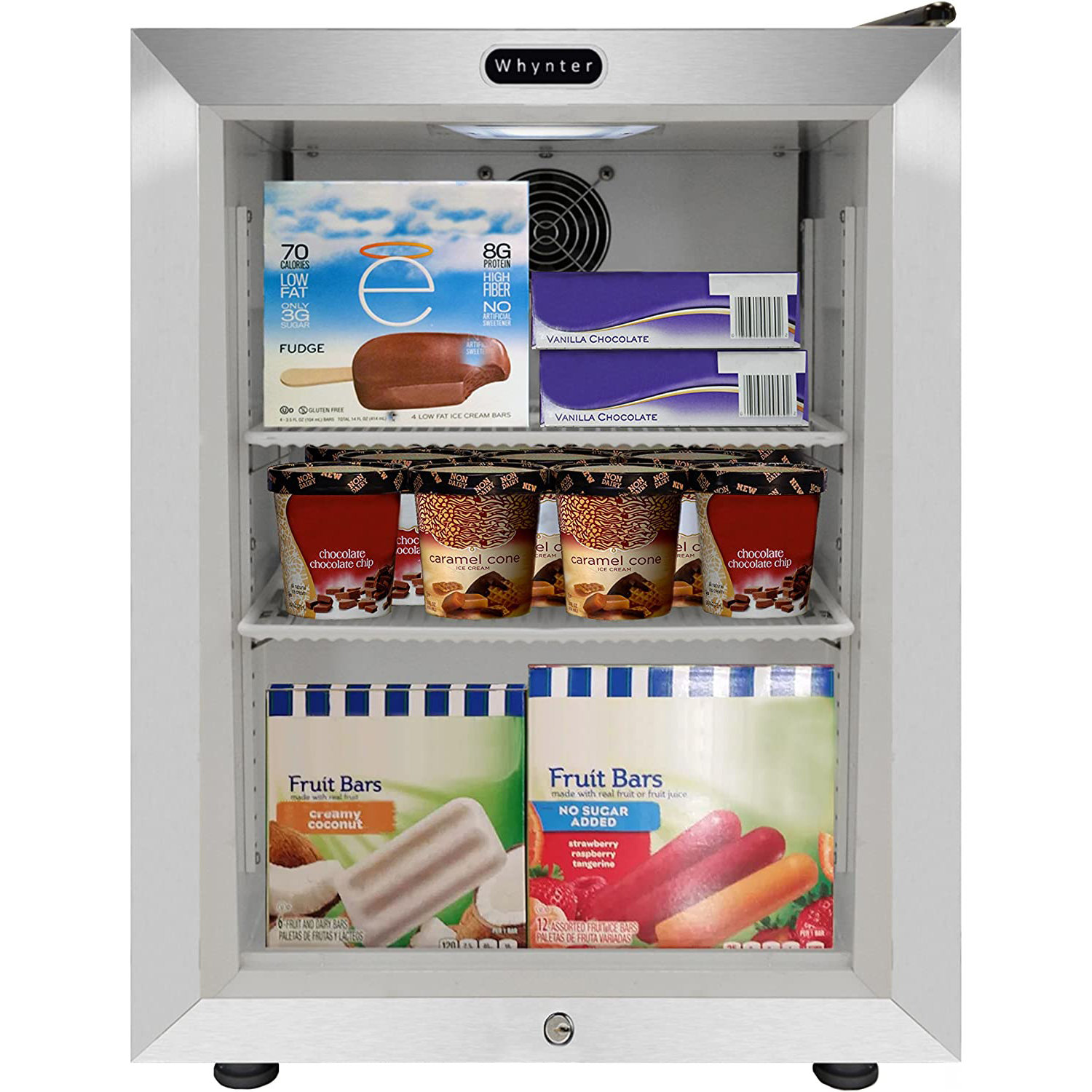 Whynter 1.8 cu. ft. Countertop Reach-in Display Glass Door Freezer &  Reviews