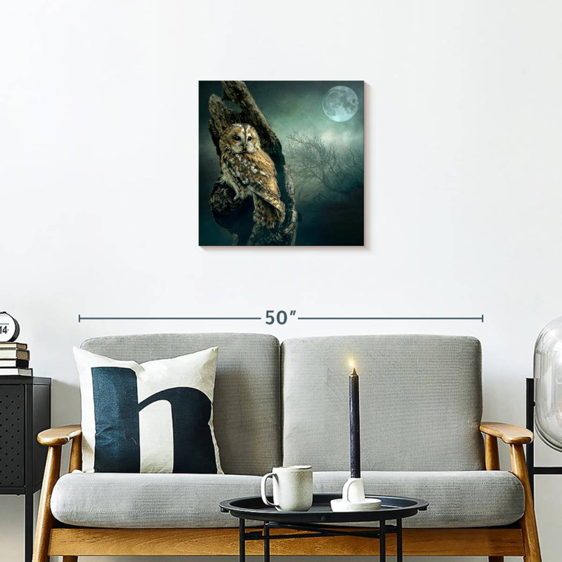 Brampt Owl At Night, 20" H x 20" W